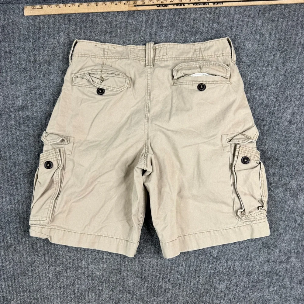 American Eagle Cargo Shorts Mens Size 32 Tan Classic Cotton Utility Pocket